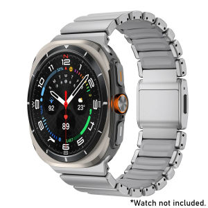 Titanium Silicone Strap for Samsung Galaxy Watch Ultra 2025 2024 47mm Magnetic Metal band for Galaxy Ultra No Gaps Bracelet