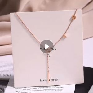 [ Bayar Ditempat ] Kalung Titanium Wanita Model Love Abjad Anti Karat Luntur