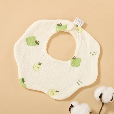 Cotton Gauze Baby Bib Babies Accessories Newborn Baby Apron Feeding Bib 6 Layer Muslin Burp Cloths Kids Saliva Towel New Born