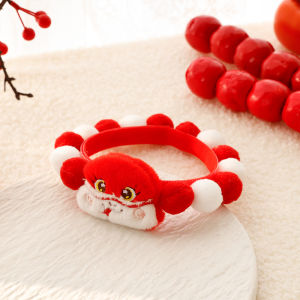 New Year Celebration Dog Collar Pet Accessories Festive Costume Decoration for Puppies Cats Golden Retriever Corgi Shiba Inu