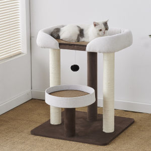 Cat Climbing Frame Cat Nest Cat Tree One Special Offer Big Sale Small House Solid Wood All Year Round Neutral House Internet Celebrity Large Bed