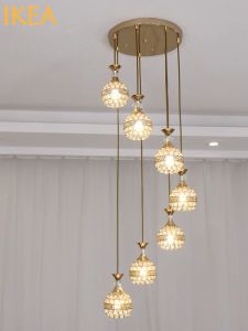 How to Enhance Your Space with Living Room Home Light & Crystal Staircase Chandelier