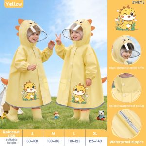 ZHENGYU | Raincoat for Toddlers and School Children Waterproof with Backpack Space