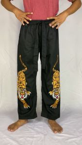 Celana Silat Pangsi Bordir C-64 Motif Gambar Macan Harimau Keren Tebal Komprang Panjang