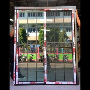 ยอดขายอันดับ1 160x200 ประตูบานเลื่อนตกแต่งลายลูกฟักแบ่ง2ช่อง สวย หรู ราคาถูก คุ้มค่า แข็งแรง