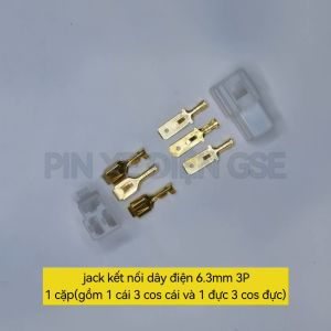 combo 5 Jack kết nối dây điện 3P loại 6.3mm dành cho ô tô xe máy cao cấp(gồm đầu ghim)