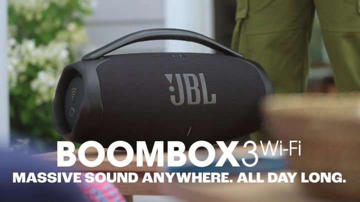 JBL Boombox Wi-Fi Powerful Wi-Fi and Bluetooth Portable Speaker