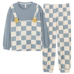 Miiow | Pure Cotton Long Sleeve Long Pants Sleepwear Set For Women Summer Autumn Casual Style Comfortable Home Clothes Outfit