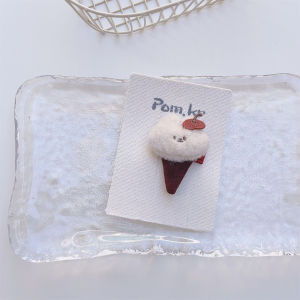 Winter Cartoon Dessert Hair Accessories Childrens Cotton Duckbill Hair Clips Girls Versatile Hair Ties And Elastic Bands