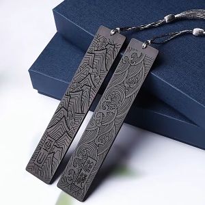 Chinese Style Wooden Bookmark Retro Carving Book Clip Students Office Writing Reading Accessories