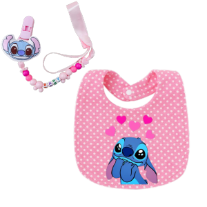 Disney | Baby bib  Baby burping cloth  Fabric feeding bib  Baby saliva towel  Child soothing pacifier holder  Baby accessory set
