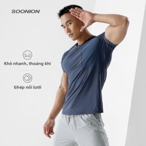 SOONION | Áo Thun Nam Co Dãn Thoáng Khí Hút Mồ Hôi Nhanh