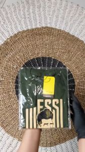 Baju anak cowok motif kartun animasi sepakbola lengan panjang MESSI warna army katun premium 30s