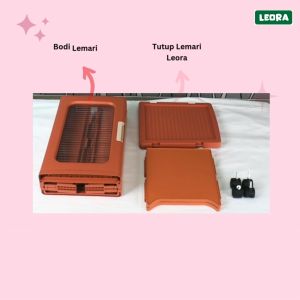 LEORA Lemari Lipat Susun Plastik LEORA Lemari Portable Pakaian Rak Sepatu Lemari Toilet Lemari Dapur
