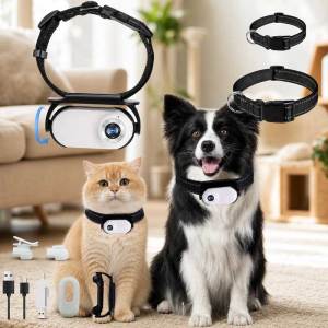 Teeker Pet Collar Camera No Wifi Required HD Mini Sports Camera Cat Camera Choker Dog Tracker Collar With Video Records Pet Accessories