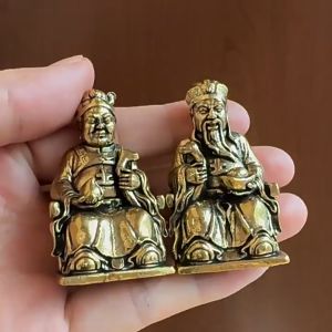 BỘ 2 TƯỢNG THỔ ĐỊA THỔ CÔNG THỔ MẪU TÍ HON CAO 45cm BẰNG ĐỒNG