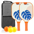 Professional Grade Carbon Fiber Pickleball Paddle Board LEATOU Full Set for Adults And Children Sports Fitness Fans Supplies. 
