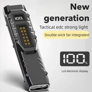 USB Rechargeable Tactical Flashlight COB Light Source Compact Aluminum Alloy Body IPX4 Waterproof for Professional Outdoor Work