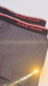 Alain Delon (2 Pcs) Mens Soft Cotton Spandex Trunk Underwear Breathable Stretch Comfortable Everyday Wear – AD8213