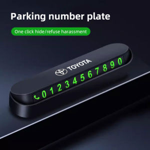 1Pcs Car Temporary Parking Card Phone Number Card Accessories For Toyota Gazoo Racing Yaris Corolla Chr Auris Rav4 Prius Prado