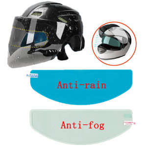ฟิล์มป้องกันฟิล์มแบบมัวกันฝนติดหมวกกันน็อคอุปกรณ์หมวกกันน็อคสำหรับขับขี่ฟิล์มเคลือบนาโนมอเตอร์ไซค์แบบสากล