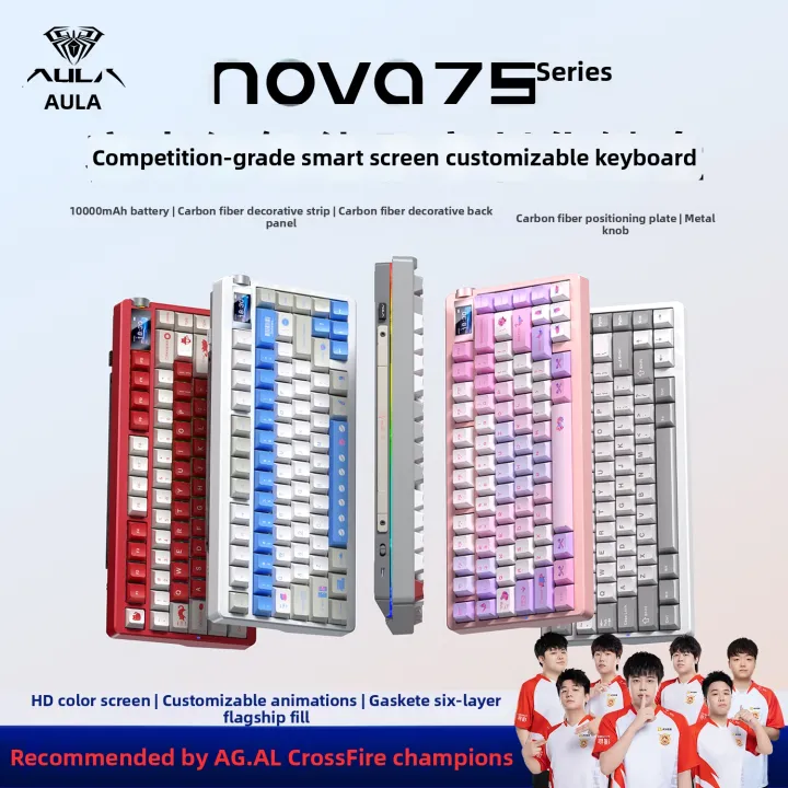 AULA | Bàn Phím Cơ Không Dây AULA Nova 75 - Hot-swap (Custom), Kết nối 3 chế độ (Bluetooth/2.4G/Wired), Chuyên văn phòng và Gaming | BigBuy360 - bigbuy360.vn AULA | Bàn Phím Cơ Không Dây AULA Nova 75 - Hot-swap (Custom), Kết nối 3 chế độ (Bluetooth/2.4G/Wired), Chuyên văn phòng và Gaming | BigBuy360 - bigbuy360.vn