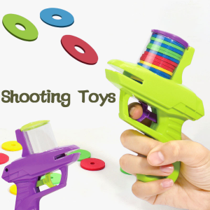 Shooting Toys UFO Flying Saucer Toy Carrot with Soft Bullet Mini Flying Disc Toy Parent-child Outdoor Toy EVA Kids Toys
