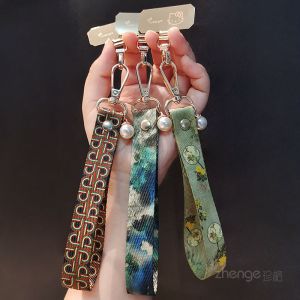 Colorful Woven Nylon Lanyard with Metal Clip Phone Strap Handheld Chain Anti-Loss Outdoor Travel Climbing Mobile Phone Case Accessory