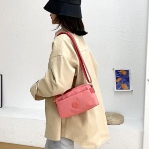 Ladies Waterproof Nylon Sling Bag Crossbody Casual Multilayer Women Bag Fashion Sling Bag