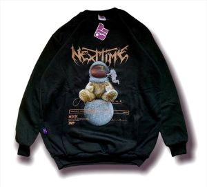 crewneck warna hitam 100% original produk nextime