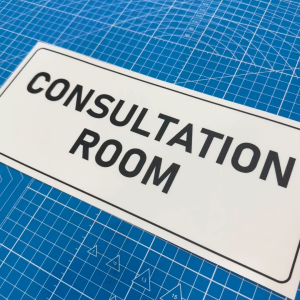 Consultation Room. Consultant Room. Premium Sticker Sign Notice Signage Label. Waterproof Heavy Duty Scratch Resistant.