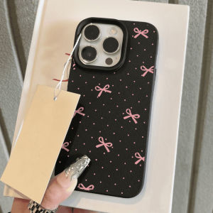 Leather Soft Silicone Phone Case For iPhone 17 Pro Max 16 13 11 15 14 12 17Promax 16promax 17pro Bow Knot Shockproof Funda Cover