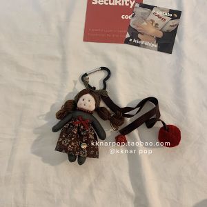 Korean Style Plump Doll Keychain Bag Pendant Sweet Mini Gift High End Fashion Accessory Soft Plush Material Creative Festival Supplies