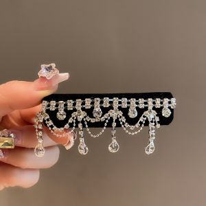Elegant Side Hairpin Fashionable Tassel Flash Diamond Hair Clip Sweet Hair Accessories Luxury Hairgrip Hair Decorations