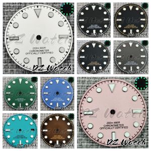 DZ NH35 29mm White Black Grey Pink Sterile Watch Dial Gold Rose Gold Mark Green Luminous Fit NH36 ETA2824 2836 PT5000 Movement