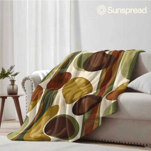 Beast Kingdom | earth tone pebble stripe Soft Warm Flannel Blanket Lightweight Cozy Christmas Halloween Home Decor Room