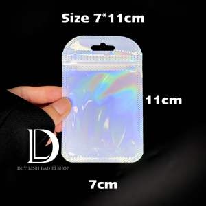 (Bịch 50cái) Túi zip Tím Pastel  túi Zipper đẹp đựng Phụ Kiện Trang Sức nail mi túi zip trong suốt Duy Linh Shop…