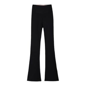 YAYANGREN | Black Fleece-lined Slight Flared High-waist Casual Horsehoe Pants 2025 New Style