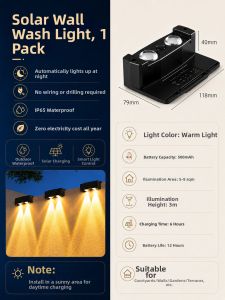 XLYS | Waterproof No Wiring LED Solar Courtyard Light