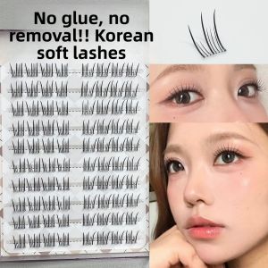 Korean Style Soft Natural Looking Fake Eyelashes No Glue Required Self Adhesive Idol Girl Group Makeup Tool Artificial Fiber