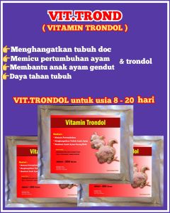 VIT.TROND (vitamin trondol )vitamin penghangat tubuh ayamsuplement trondolvitamin brooding ayam