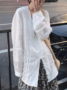 Shalldoer | เสื้อเชิ้ตแขนยาวกันแดดแบบบางระบายอากาศได้ดีสำหรับผู้หญิงในช่วงฤดูร้อนปี 2025 สไตล์ลำลอง หลวมๆ ดีไซน์ว่างบาง