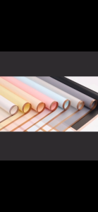 กระดาษห่อช่อดอกไม้ พนมเปญ  1แพ็ค/20แผ่น  วัสดุกันน้ำ ขนาด 58x58 ซม สไตล์เกาหลี  ใช้ได้กับดอก DIY