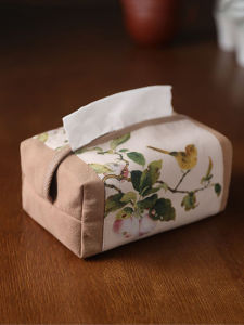 กล่องจิ้มจุกกระดาษที่ปักลายโบราณสไตล์จีน กระเป๋าใส่กระดาษเช็ดหน้าแบบย้อนยุค สำหรับใช้ในบ้าน ชุดเครื่องดื่มชา