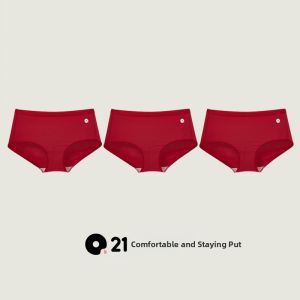 Q21 | Anti-Bacterial Not Tights Rolling Womens Mid-Waist Briefs 3 Pieces