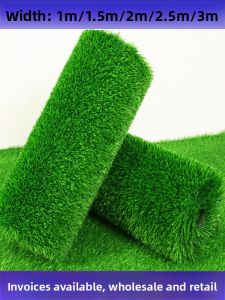 Artificial Lawn Carpet Plastic Green Grass for Kindergarten Outdoor Construction Site Fence Yard Fake Grass Turf Decorations