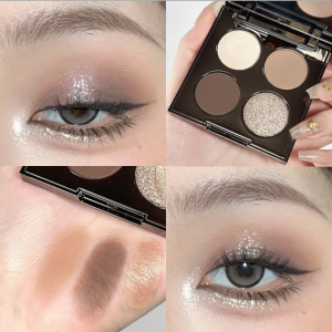 Magic Color 4 Màu Bong Bóng Mắt Pha Lê Màu Đất Trang Điểm Hàng Ngày Cho Học Sinh Trang Điểm Mắt Đa Năng Màu Trơn