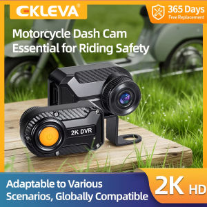 EKLEVA 2K 30fps Motorcycle Driving Dash Cam DVR Camcorder Mountain Electric Bike Bicycle Motorcycle Helmet Camera Outdoor Black Box