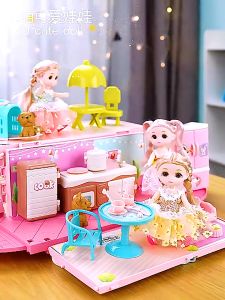 Mainkan anak patung mainan gadis rumah Selebriti Internet bas rumah puteri popular 3 tahun 6 kanak-kanak perempuan kotak