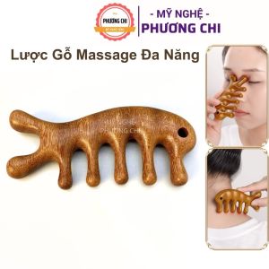 Lược Gỗ Massage Đa Năng 7 Răng Dùng Ấn Huyệt Vùng Đầu Giúp Lưu Thông Khí Huyết | Mỹ Nghệ Phương Chi